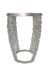 Table d'appoint carrée en aluminium, résistante à la rouille, de style traditionnel, mobilier écologique pour intérieur, hôtellerie, salons, bureaux et salles d'attente - Product Image 3