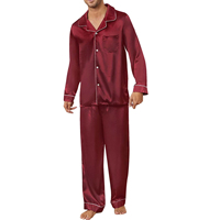 Pijamas sin Mangas para Hombre con Logotipo Personalizado, de Alta Calidad, Suaves y Cómodos, Térmicos, de Satén, para Invierno