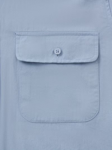 Unisex Lightweight Long-Sleeve Polo Work Shirt 100% Cotton Multiple Pockets for Outdoor Hiking & Fishing Guard Use by Bangladesh - Product Image 4