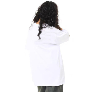 Camiseta Blanca Oversize de Algodón para Mujer, Estilo Minimalista Casual, Top de Moda con Hombros Caídos - Product Image 2