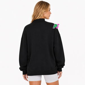Sudadera Oversize de Cuello Alto para Mujer con Bordado del Mapa del Estado de Arkansas, Sudadera de Forro Polar para Otoño - Product Image 3