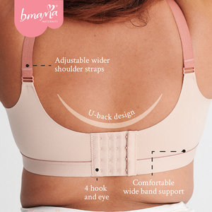 Soutien-gorge d'allaitement post-partum grande taille sans armatures à fermeture dorsale coupe ample pour femmes enceintes Spandex/Coton - Product Image 3