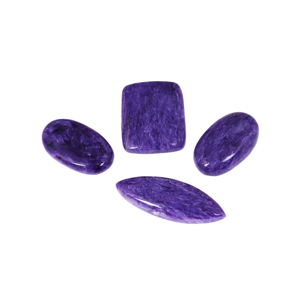 Charoita Púrpura Natural, Cabujón Rectangular, Piedra Pulida Suelta para Joyería, Charoita Púrpura Natural Rara - Product Image 1