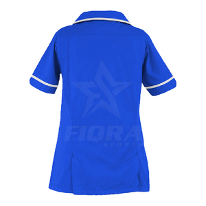 Tunique d'uniforme d'infirmière personnalisée pour femme, haut de blouse médicale à manches courtes, vêtements de travail de santé en gros, uniformes NHS pour cliniques et médecins - Product Image 2