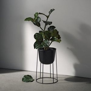 Soporte Moderno para Plantas de Metal Negro con Maceta, Soporte Minimalista para Macetas de Interior y Exterior, Soporte Decorativo Alto para Macetas, para Decoración del Hogar - Product Image 1
