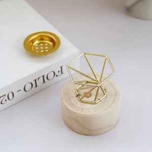 Soporte de Metal de Lujo para Incienso con Base de Madera, para Ramadán, Eid, Bodas, la Mejor Calidad, Estilo Árabe, Moderno, Quemador de Mubkhar y Oud - Product Image 3