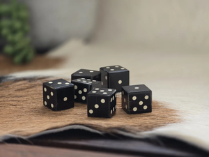 One Medieval Horn Die: Handcrafted <b>Gambling</b> Dice - Product Image 4