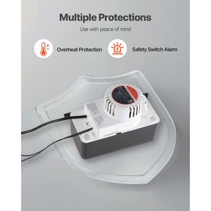 Pompa Automatica per Rimozione Condensa AC da 1/50 HP, 65 GPH con Sollevamento di 15 Piedi e Serbatoio da 1/2 Gallone, Interruttore a Galleggiante da 20 Piedi H - Product Image 5