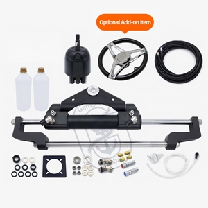 Kit de direction hydraulique hors-bord 100HP/150HP/350HP/700HP pour bateau, système de gouvernail marin avec ensemble complet d'accessoires - Product Image 5