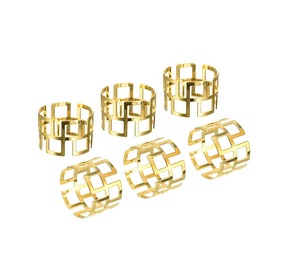 Vintage Brass Napkin Rings Set 2.5 Cm Width Durable Design Wedding <b>Table</b> Decoration Accessory Elegant Zinc Alloy <b>Table</b> Decor - Product Image 2