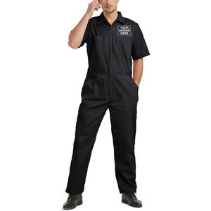 2025 Combinaison à manches courtes pour hommes personnalisée Combinaison en polyester de construction personnalisée avec taille élastique Taille régulière - Product Image 4