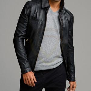 Chaqueta de Cuero para Hombre, Talla Grande, con Cierre, Cuello Alto, Estilo Hip Hop, Invierno, Personalizable con Logotipo, Alta Calidad - Product Image 2