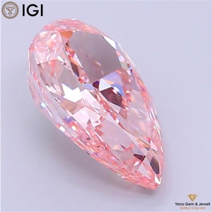 Diamante Cultivado en Laboratorio CVD de 3.00 Quilates, Color Rosa Intenso, Claridad VS1, Corte Pera, con Certificado IGI, Perfecto para Anillos de Ensueño - Product Image 4