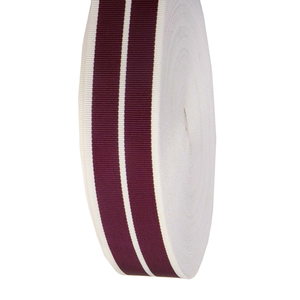 Wholesale Custom Blue & White Striped Ribbon Trim Grosgrain Ribbon for Uniform Accessories - Product Image 1