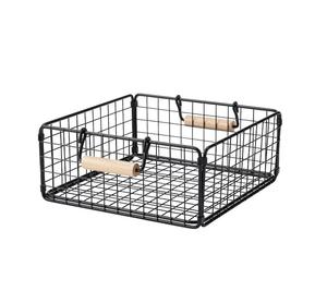 Panier à fruits en fer spacieux et polyvalent, idéal comme centre de table et pour la ventilation et la protection des produits frais - Product Image 2