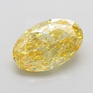 Diamant ovale jaune vif de qualité supérieure, 5,01 carats, certifié VS2, pierre non montée pour bijoux haut de gamme - Product Image 1