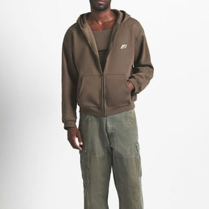 Sudaderas con Capucha Personalizadas al por Mayor para Hombre, 100% Algodón de Alto Gramaje, Fabricantes de Ropa Urbana con Estampado Personalizado, Sudadera con Cremallera de 500 g/m² para Hombre - Product Image 1