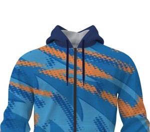 Streetwear Sublimation Full Zip Hoodie Custom Polyester Men Women Hoodie - Product Image 5