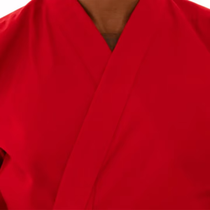 Uniforme de Karate Rojo para Hombre, 100% Algodón, Corte Regular para Adultos, Ropa Transpirable para Artes Marciales con Cinturón Blanco, Disponible para Venta en Línea - Product Image 3