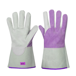 Gants de soudage TIG en cuir de mouton et croûte de cuir de vache, haute performance, résistants à l'abrasion, pour pompiers et soudeurs - Product Image 4