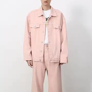 Veste en jean personnalisée pour femme, rose, bleu, couleur unie, en coton, style décontracté, logo personnalisé, vente directe d'usine OEM - Product Image 5