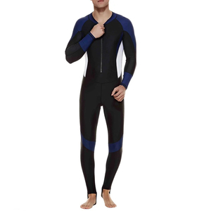 Traje de Neopreno Completo de 3mm para Hombre, Manga Larga, Cierre en el Pecho, Color Negro y Azul, Impermeable, para Buceo, Surf y Natación - Product Image 4