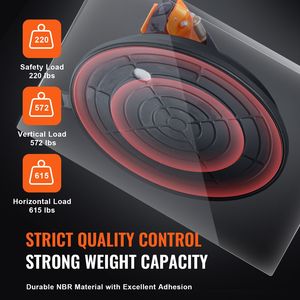 Ventosa Industriale per Vetro da 8 Pollici con Capacità di Carico di 615 Libbre, Manico in Acciaio, Scatola di Trasporto, Alimentata a Batteria - Ventosa a Vuoto - Product Image 4