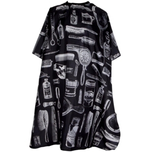 Nouvelle conception : Cape de barbier rétro avec brosse dépoussiérante pour le cou, ensemble de coupe imperméable – Offre Spéciale - Product Image 1