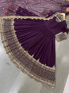 Nuevo Conjunto de Pantalón y Dupatta de Georgette de Zorro Puro para Fiesta de Diwali, Diseño Exclusivo, Sin Arrugas y Reversible - Product Image 2