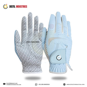 Gants de golf unisexes pour gaucher en cuir Cabretta, antidérapants, respirants, légers, avec fermeture auto-agrippante et impression en relief - Product Image 5
