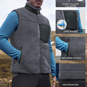 Gilet polaire pour homme, décontracté, pour l'extérieur, coupe confortable, usage régulier, conception personnalisée, prix bas - Product Image 3