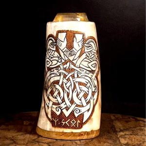 Taza de cuerno para beber de buey de diseño de lujo, taza vikinga con asa, Bebidas frías y calientes talladas personalizadas al precio más bajo - Product Image 1