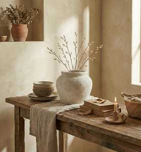 แจกันดอกไม้เซรามิกพอร์ซเลนลายทางทรงกลมทันสมัยสไตล์นอร์ดิก งานแฮนด์เมด พร้อมดอกไม้ประดิษฐ์สำหรับงานแต่งงาน (ตัวอย่างสำหรับใช้) - Product Image 4