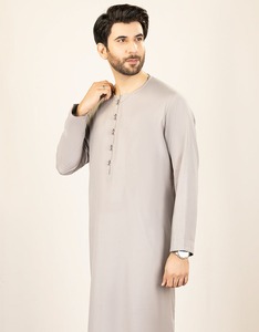 <b>Men</b> Juba Traditional Muslim Islamic Wear Long Robe Comfortable Modest Loose Fit Breathable Fabric - Product Image 4