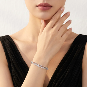 RAMDUT IMPEX Unisex Silver Plated Tennis Bracelet Brilliant Cut Moissanite Channel Setting Trendy Design GRA Certified Wedding - Product Image 5