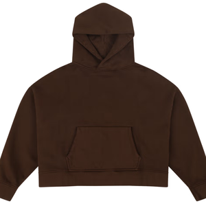 Sudadera con Capucha Corta y Holgada Personalizada para Hombre, de Algodón Grueso, Estilo Urbano, Hombros Caídos, OEM ODM, Prenda Premium - Product Image 1