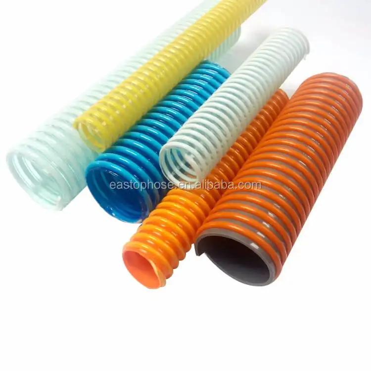 Flexible Spiral Pvc Water Suction Hose 4'' 6'' 8'' High Pressure Pipe Pump Suction And Delivery Hose