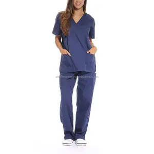 Y Tế Dùng Một Lần SMS Nonwoven Scrub Suits Tẩy Tế Bào Chết Đặt Đồng Phục Y Tá Bác Sĩ