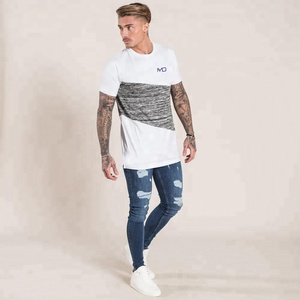 Custom 100% Cotton Boxy T-shirt Men High Quality Plain Cropped Mock Neck Drop Shoulder Heavyweight Jersey Unisex Solid Pattern - Product Image 2