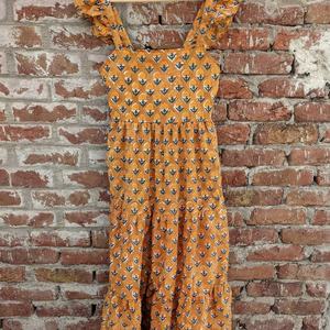 เดรสพิมพ์ลายบล็อกมือแบบฮิตขายดีปี 2026 คอเหลี่ยม แขนกุด สไตล์อินเดีย ผ้าฝ้ายอินเดีย ชุดยาว ราคาโรงงาน - Product Image 1