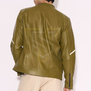 Veste d'hiver pour homme de haute qualité, taille XL, légère, en cuir et tissu tricoté, col montant, style urbain, directement de l'usine - Product Image 2