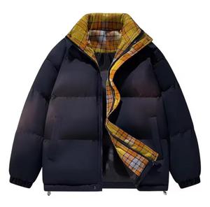 <b>Men's</b> Hooded Puffer <b>Jacket</b> with Stand Collar Breathable Zipper Closure Windproof <b>Down</b> <b>Filled</b> Winter Casual Wear - Product Image 5