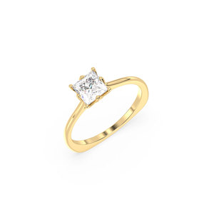 Bague halo dissimulée en diamant de laboratoire HPHT CVD, prix d'usine REYES, or massif 14K 18K, certifiée IGI, bijoux fins - Product Image 1