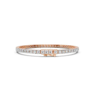 Chaîne de tennis en diamants de laboratoire IGI de luxe, personnalisable, haute joaillerie pour femmes, bracelet de tennis en diamants en or 10k/14k/18k - Product Image 4