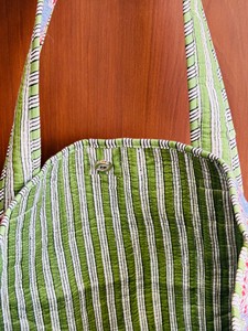 Women's High-End Luxury Vintage Striped Cotton Tote <b>Bag</b> <b>Large</b> Long Handle Summer Travel <b>Beach</b> Storage Groceries Exhibition Party - Product Image 2