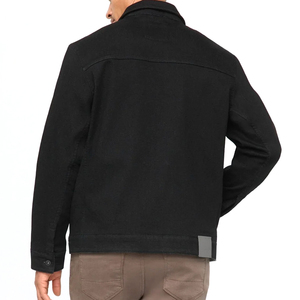 Custom Made <b>Men's</b> Long Stretch Denim <b>Jacket</b> <b>Men</b> Jeans <b>Jacket</b> Cotton Made Solid Blue Color Winter Plain Denim <b>Jacket</b> for <b>Men</b> - Product Image 3