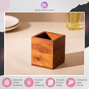 Offre Exclusive : Support de Rangement Haut de Gamme pour Couverts de Cuisine en Bois d'Acacia (Cuillères, Couteaux, Fourchettes) à Prix Réduit - Product Image 4