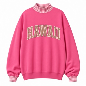 <b>Women</b>’s Graphic Pullover Sweatshirt Oversized Relaxed Silhouette <b>Checkered</b> Everyday Casual Wear - Product Image 4