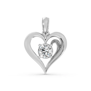 Lab Grown Diamond Heart Pendant 14K Yellow Gold IGI Certified Solitaire Love <b>Necklace</b> Romantic Wedding Anniversary Gift for - Product Image 5