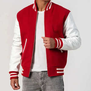 Chaquetas varsity de béisbol Chaqueta de exterior de alta calidad para hombre Chaqueta varsity personalizada OEM Diseño de chaqueta varsity para hombre - Product Image 3